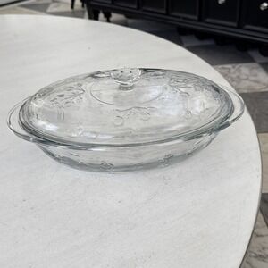 Anchor Hocking Savannah Clear Oval Covered Casserole 2 Quart 4063021